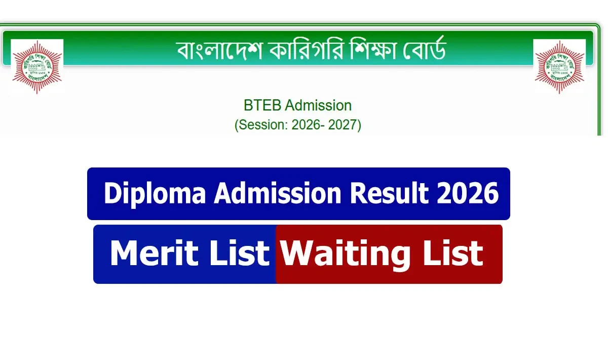 Diploma Admission Result 2026 BTEB