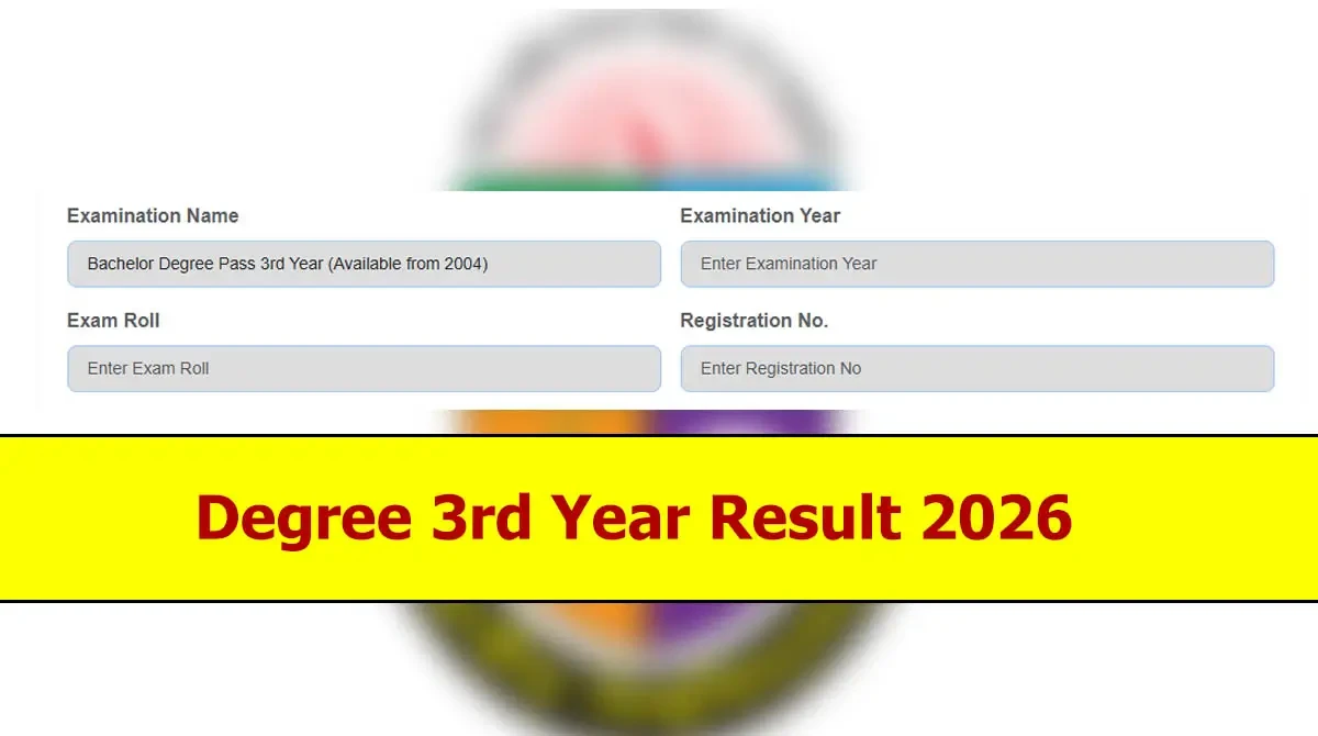 Degree 3rd Year Result 2026